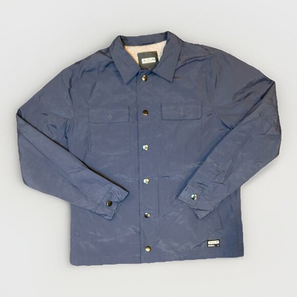 Ezekiel Other - Ezekiel Marley Button Snap Shirt Jacket Men's Size Medium Navy Blue Windbreaker